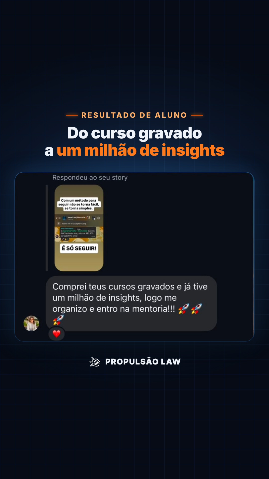 Depoimento de aluno