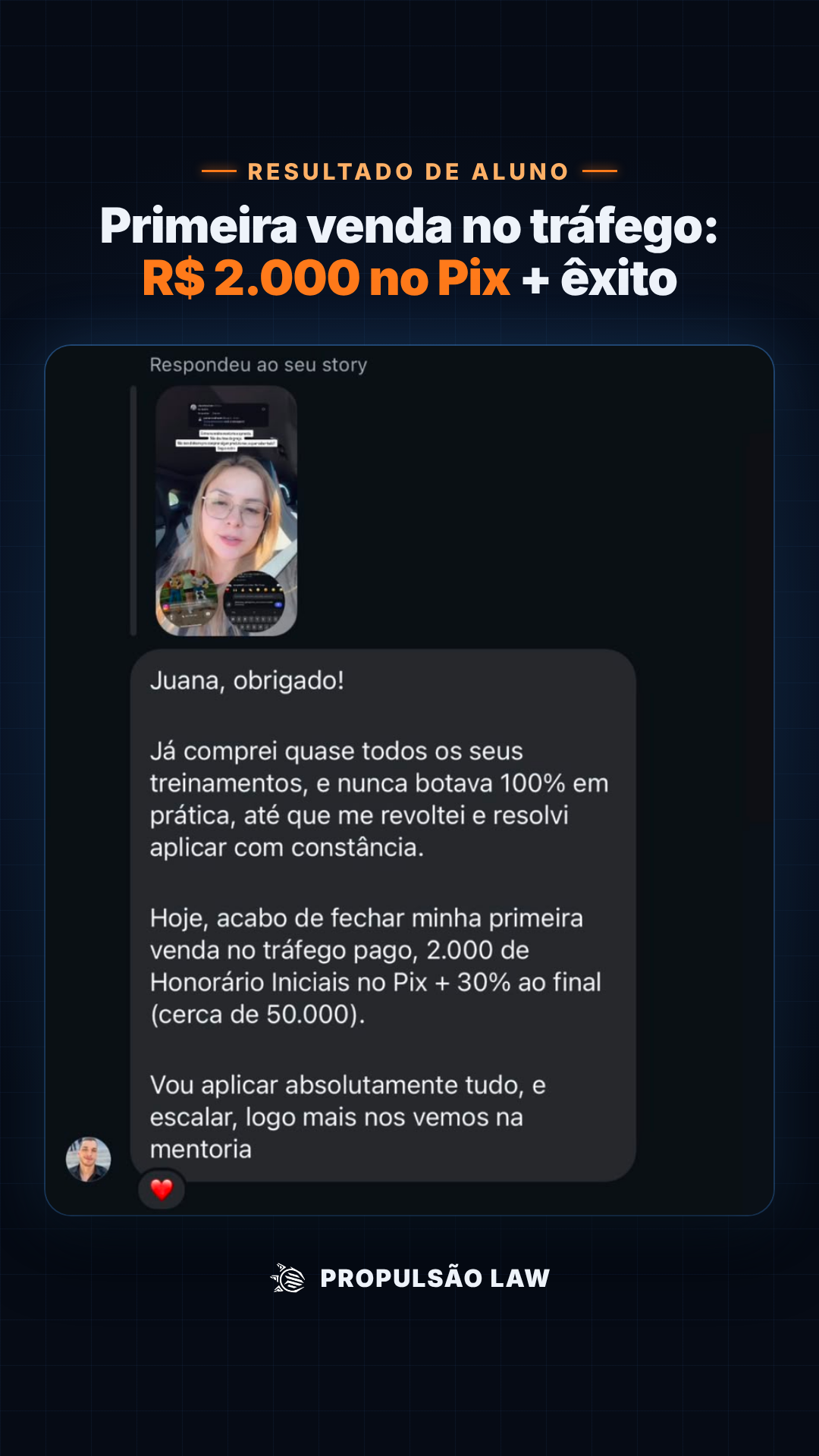 Depoimento de aluno